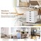 5 Drawer Rolling File Cabinet Under Desk Storage Chest Mobile Organizer With Wheels For Home Office White